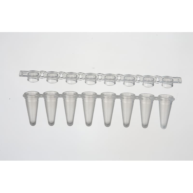 Комбо-упаковка: пробирки 0,1 мл в стрипах и оптически прозрачные крышки в стрипах, 120 шт/уп